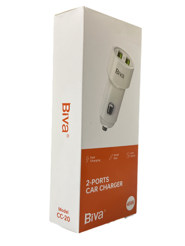 شارژر فندکی Biva_CC20_2port_45W