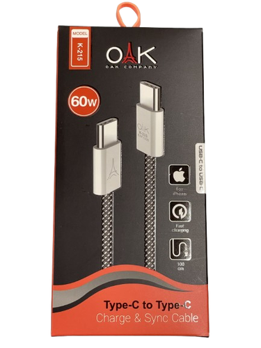 کابل شارژ Type-C به Type-C مدل OAK k_215