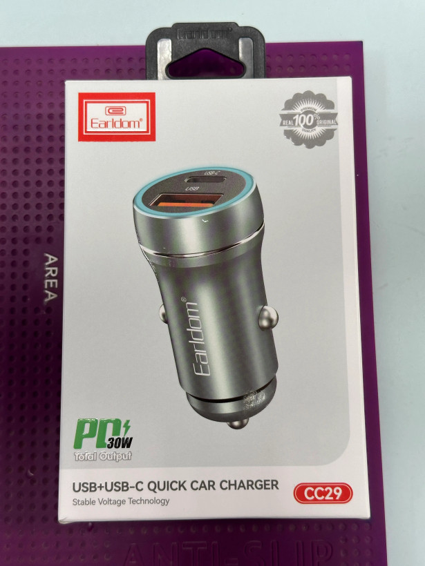 شارژر فندکی 30 وات EARLDOM مدل CC29