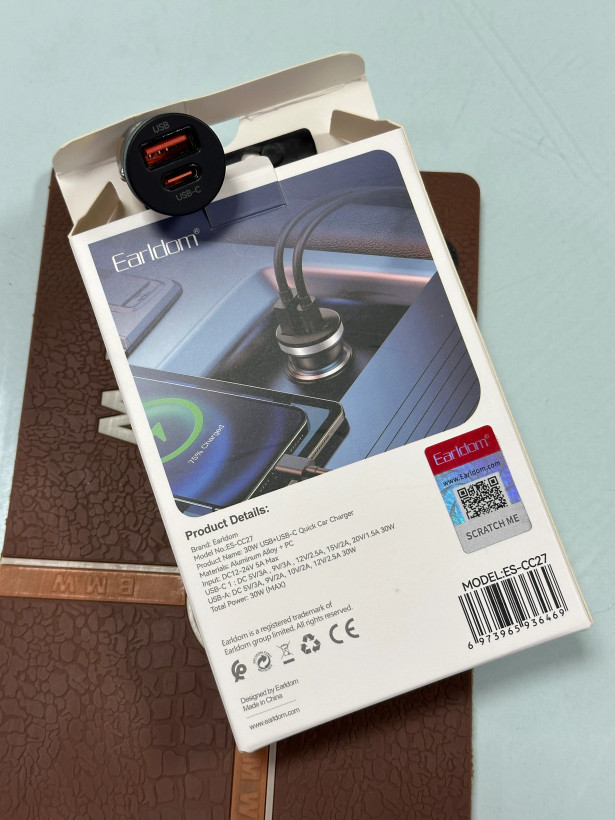 شارژر فندکی 30 وات EARLDOM مدل CC27 کپی